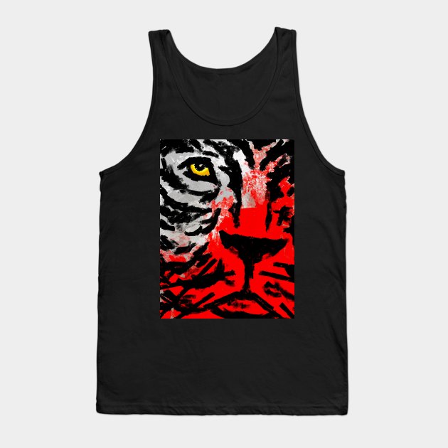 White Tiger Tank Top by ArtbyCorey